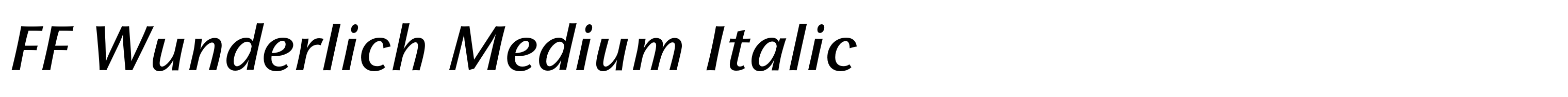 FF Wunderlich Medium Italic